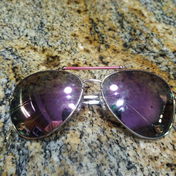 Jessica Simpson Purple and Rose Gold Aviator Sunglasses Brow Bar J6096 - Picture 5 of 10